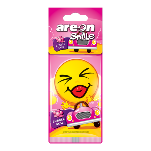 Odorizant auto, card, Areon Dry Smile, Bubble Gum, 19 x 7.5 x 0.5 cm