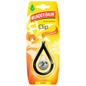 Odorizant auto, colier, Wunder - Baum, Clip Vanilla, 7.6 x 1.2 x 19 cm