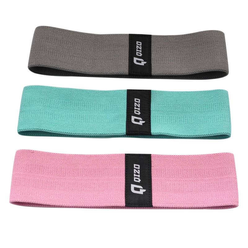 Banda elastica pentru antrenament, Qizo HKRBB2202, 34.5 x 8 cm, set 3 bucati