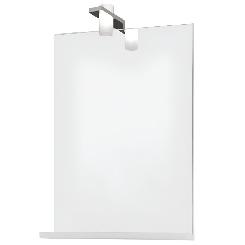 Oglinda baie, Savini Due 6602, cu iluminare, 52 x 69 cm, dreptunghiulara, 1 etajera