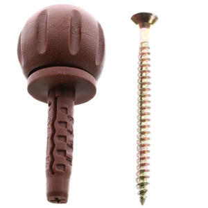 Opritor usa pentru pardoseala, Easy-Fix, cauciuc, maro, 30 mm