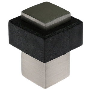 Opritor usa pentru pardoseala, Stop07, zamac, satin nichelat, 35 x 25 mm