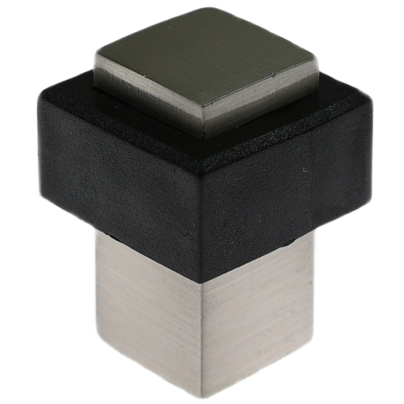 Opritor usa pentru pardoseala, Stop07, zamac, satin nichelat, 35 x 25 mm