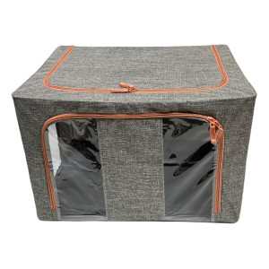 Organizator haine 40080304-100L, pliabil, gri + portocaliu, 60 x 42 x 40 cm
