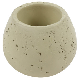 Pahar baie pentru igiena personala, Kadda Rock BPO-0573C, polirasina, finisaj piatra, 11 x 8 cm