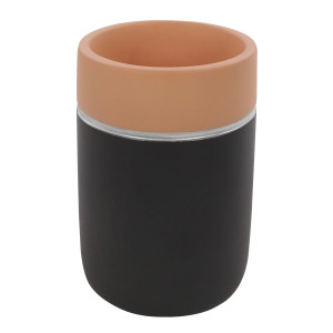 Pahar baie pentru igiena personala, Orange Brick BPO-2778C, polirasina, portocaliu + negru, 7.3 x 10.6 cm