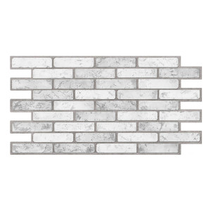 Panou decorativ Brick Light, PVC, gri, 97 x 49.8 cm, 0.3 mm