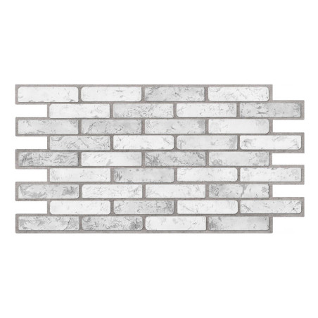 Panou decorativ Brick Light, PVC, gri, 97 x 49.8 cm, 0.3 mm