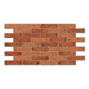 Panou decorativ Brick Natural, PVC, rosu, 96 x 48 cm, 0.3 mm