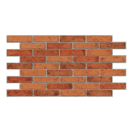 Panou decorativ Brick Natural, PVC, rosu, 96 x 48 cm, 0.3 mm