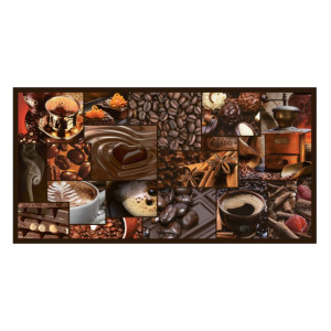 Panou decorativ Mosaic Coffee, PVC, maro, 95.5 x 48 cm, 0.3 mm