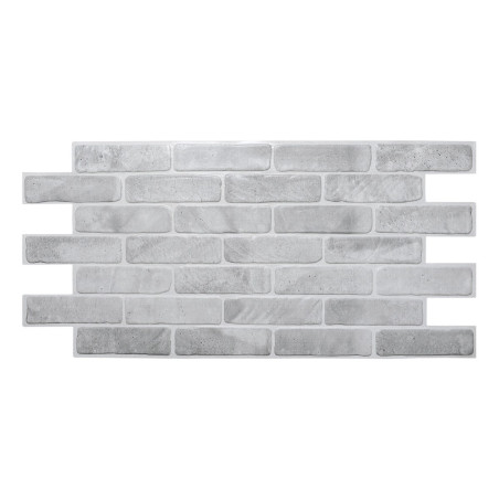 Panou decorativ Old Brick Gray, PVC, gri, 102.5 x 49.5 cm, 0.3 mm