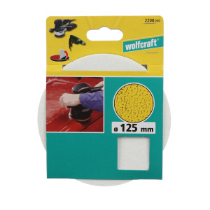 Pasla pentru lustruit, cu prindere autoadeziva, Wolfcraft 2208000, 125 mm