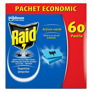 Pastile antitantari Raid, pentru aparat electric, 60 BUC