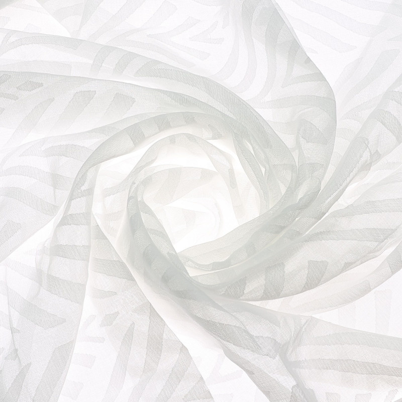 Perdea Caressa TDJCLF002, jacquard, alb, 140 x 240 cm