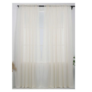 Perdea G3295, Atria, poliester, alb - auriu, 335 cm