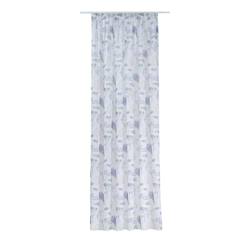 Perdea Mendola Fabrics, model Almeria, Destination Kitchen, batist, mov, H 280 cm