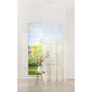 Perdea Mendola Fabrics, model Borghese, Monograma, natur, crem, 280 cm