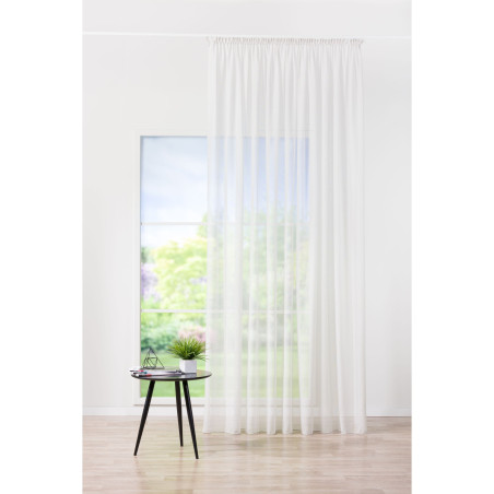 Perdea Mendola Fabrics, model Duete, etamina, bej, 300 cm