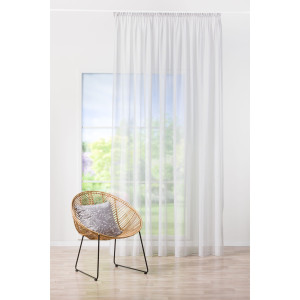 Perdea Mendola Fabrics, model Duete, etamina, gri, 300 cm