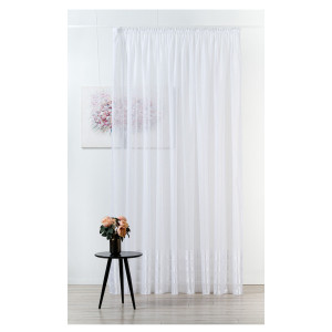 Perdea Mendola Fabrics, model Omnia, Jade, natur, alb, H 300 cm