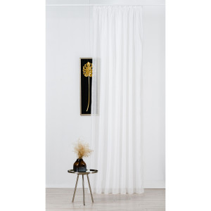 Perdea Mendola Fabrics, model Socotra, Jade, natur, alb, H 300 cm
