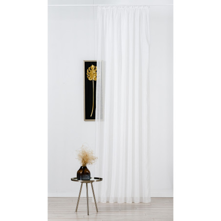 Perdea Mendola Fabrics, model Socotra, Jade, natur, alb, H 300 cm
