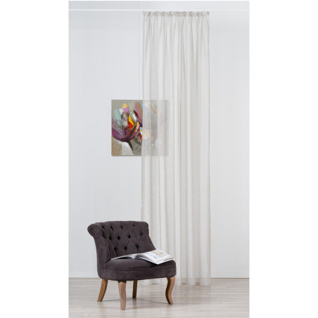 Perdea Mendola Fabrics, model Socotra, Jade, natur, auriu, H 300 cm