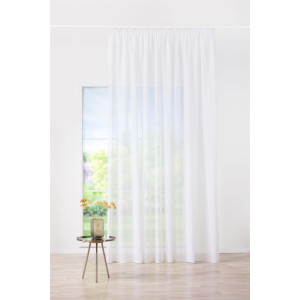 Perdea Mendola Fabrics, model Vega, batist, crem, 300 cm