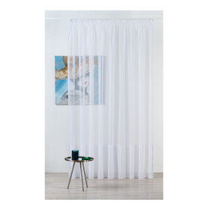 Perdea Mendola Fabrics, model Winona, Monograma, natur, bej, H 300 cm