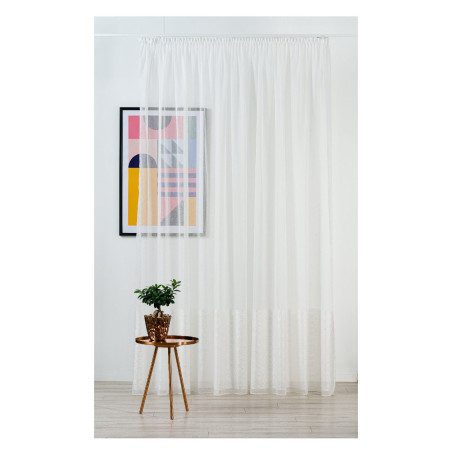 Perdea Mendola Fabrics, model Winona, Monograma, natur, crem, H 300 cm