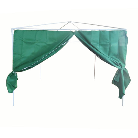 Perete lateral pentru pavilion, usa cu fermoar, WR-SW006, poliester, verde, 295 x 195 cm