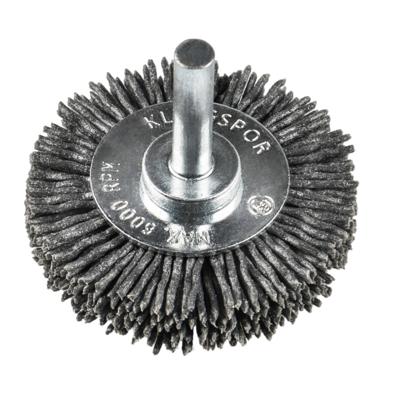Perie circulara, cu tija, pentru decapare lemn / inox, Klingspor BRS 600 P, diametru 50 mm, granulatie 320