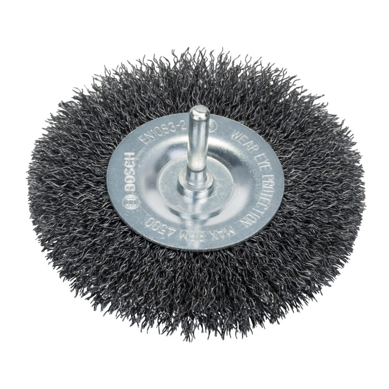 Perie circulara, cu tija, pentru otel / metale feroase / metale neferoase, Bosch, diametru 100 mm