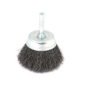 Perie cupa, cu tija, pentru metale / piatra / lemn, Peromex 5212G, diametru 50 mm