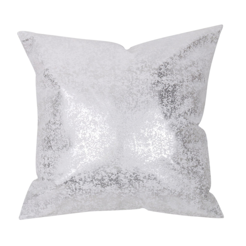 Perna decorativa, Caressa, TL062147, poliester, argintiu, 45 x 45 cm