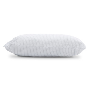 Perna pentru dormit antistres, cu microfibra, alb, 50 x 70 cm