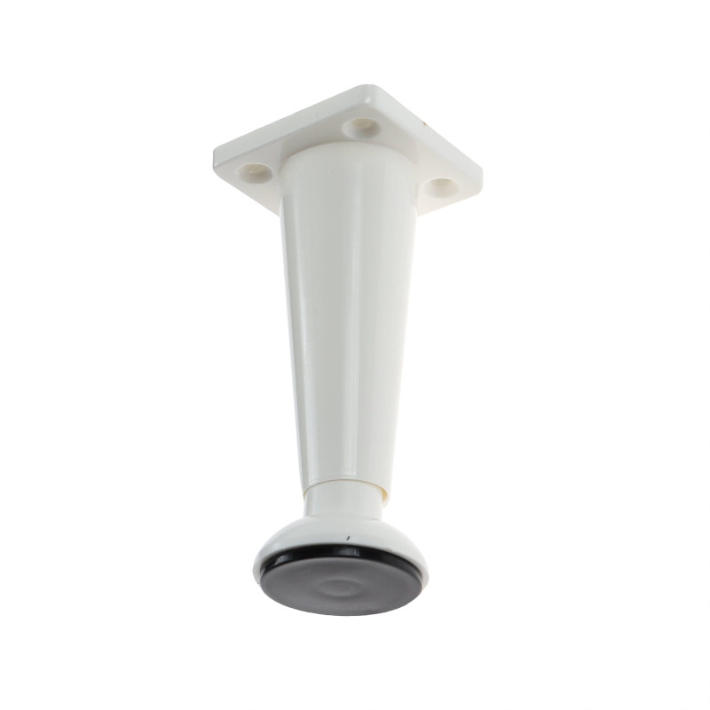 Picioare mobila, universale, reglabile, din plastic, albe, 100 mm, set 4 bucati