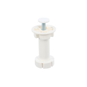 Picior mobila, universal, din plastic, alb, 100 mm