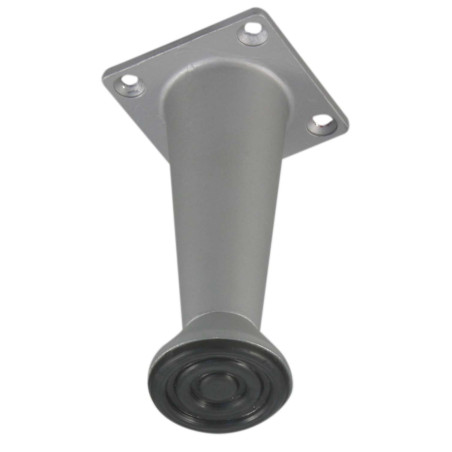 Picior mobila, universal, metalic, reglabil, crom satinat, rotund, 50 mm