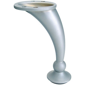 Picior mobila, universal, metalic, reglabil, cromat, 120 mm