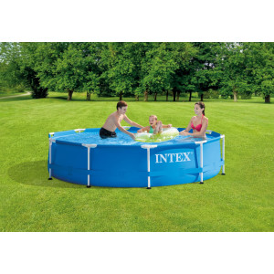 Piscina cu cadru metalic Intex 28202NP, supraterana, rotunda, cu pompa de filtrare, 305 x 76 cm