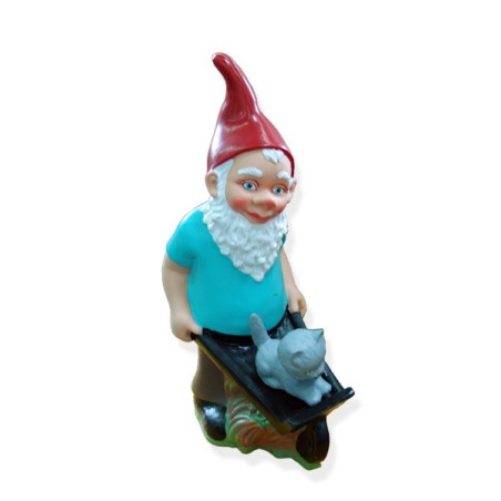 Pitic de gradina, cu roaba, 133000003, din PVC, multicolor, decoratiune gradina, figurina 42 cm
