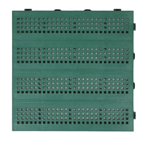 Placa podea cu drenaj, PVC, exterior, verde, 400 x 33 x 400 mm