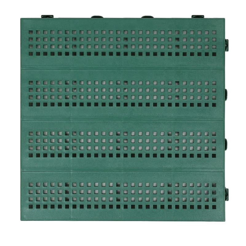 Placa podea cu drenaj, PVC, exterior, verde, 400 x 33 x 400 mm