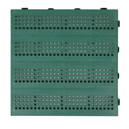 Placa podea cu drenaj, PVC, exterior, verde, 400 x 33 x 400 mm