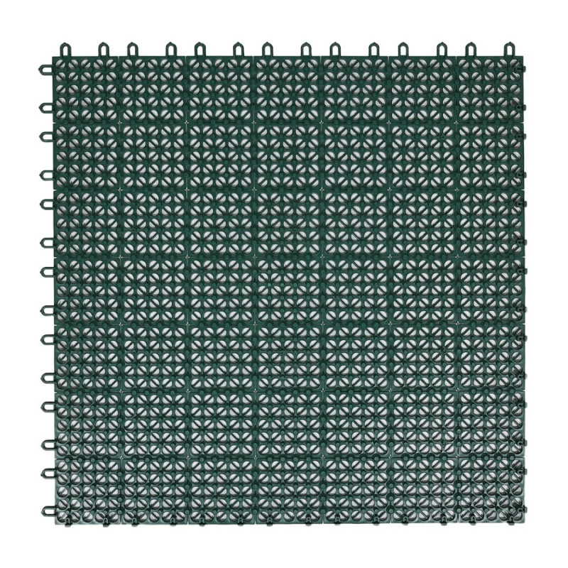 Placa podea cu drenaj, PVC, exterior, verde, 560 x 560 x 9 mm