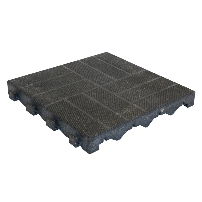 Placa podea exterior, WPC, exterior, gri, 400 x 400 x 45 mm