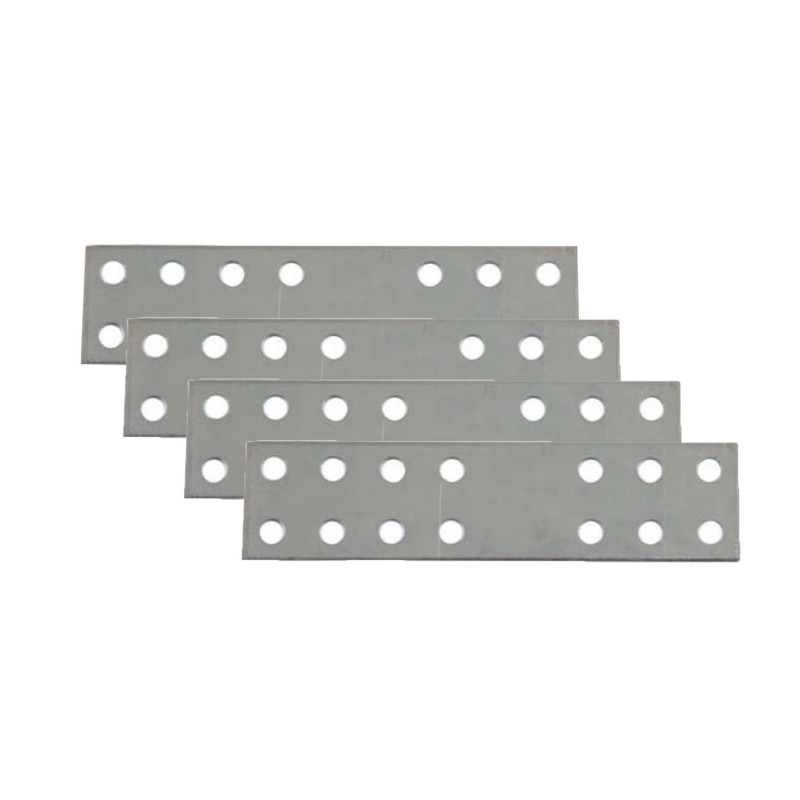Placute metalice, tip I, pentru mobilier, zincat alb, 80 x 25 mm, set 4 bucati