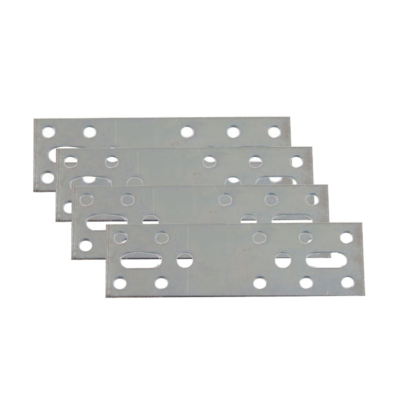 Placute metalice, tip I, pentru mobilier, zincat alb, 80 x 30 mm, set 4 bucati
